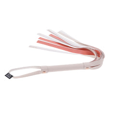 Sex & Mischief Peaches n CreaMe Striped Flogger Whip - Peach 80 cm