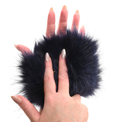 Sex & Mischief Cougar Metal Spiked Sensory Glove - Navy Blue