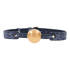 Sex & Mischief Cougar Vented Ball Gag - Navy & Gold
