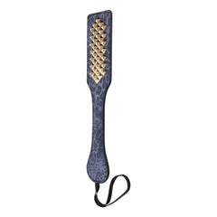 Sex & Mischief Cougar Studded Paddle - Navy Blue with with Gold Studs