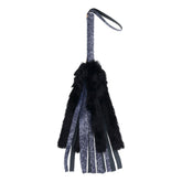 Cougar Faux Fur Navy & Black Furry Flogger Whip