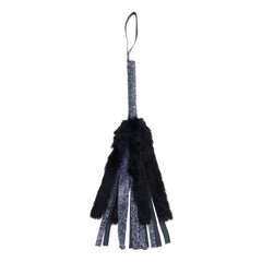 Cougar Faux Fur Navy & Black Furry Flogger Whip