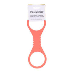 Sex & Mischief Peaches n CreaMe Large Silicone Cuffs - Peach Large Silicone Restraints
