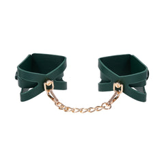 Sex & Mischief Indica Cutout Cuffs - Green/Gold Restraints
