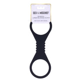 Sex & Mischief Shadow Large Silicone Cuffs - Black Large Restraints