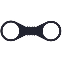 Sex & Mischief Shadow Large Silicone Cuffs - Black Large Restraints