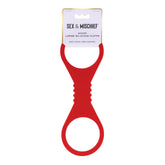 Sex & Mischief Amor Large Silicone Cuffs - Red Large Restraints