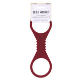 Sex & Mischief Enchanted Large Silicone Cuffs - Burgundy Large Restraints