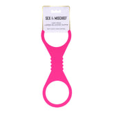 Sex & Mischief Large Hot Pink Silicone Cuffs - Hot Pink Large Restraints