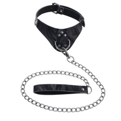 Sportsheets Velvet Noir Collar & Leash - Black