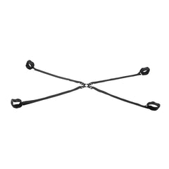 Sportsheets Velvet Noir Adjustable Hog Tie & Cuff Set - Black