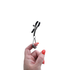 Sportsheets Velvet Noir Tuggable Nipple Clamps - Black