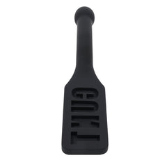 EDGE CUNT Silicone Paddle - Black Silicone Paddle with Insertable Handle
