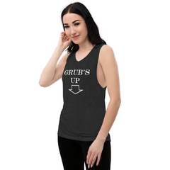 Ladies’ Tank Top - GRUB'S UP in Black