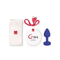 Gplug Large Vibrating Plug Navy Blue