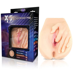 X5 Men Spread Me Beige two hole Masturbator