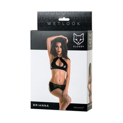 Glossy Wetlook Set Brianna in 3 sizes - S, L & XL