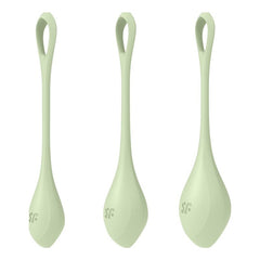 Satisfyer Yoni Power Balls 2 Green 3 Pc Set
