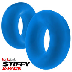Hunky Junk Stiffy 2pc Bulge Cockrings Teal Ice