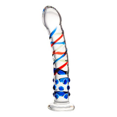 Sexus Glass Dildo Blue Tip 18cm