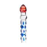 Sexus Glass Dildo Blue/Red 20 cm