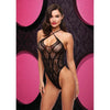 Criss Cross Lace Teddy Black - One Size