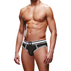 Prowler Open Back Brief Black/White - 3 sizes