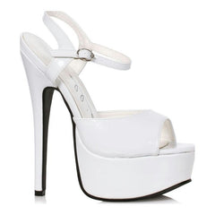 Stiletto Sandal White 6.5in - 3 sizes