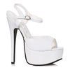 Stiletto Sandal White 6.5in - 3 sizes