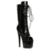 Peep-Toe Ankle Boot Black 7in - 3 sizes