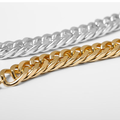 Bracelet chunky gold or silver links