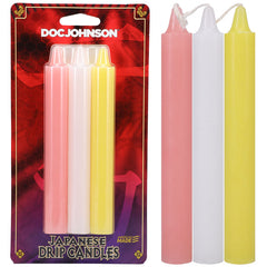 The image shows Japanese Sensory Play Drip Candles Set of 3 in Pastel colours