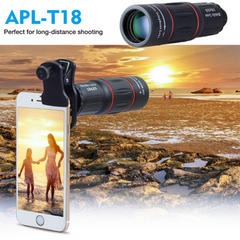 Mobile Phone Lens kit 12X Zoom Telephoto Lens For iPhone and Android Smartphones Monopod Bluetooth Shutter Tripod