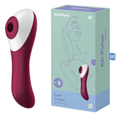 Satisfyer Dual Crush Clit Sucking & G-Spot Vibe - Red