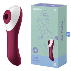 Satisfyer Dual Crush Clit Sucking & G-Spot Vibe - Red