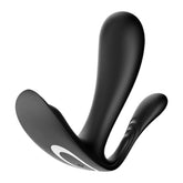 Satisfyer Top Secret + Wearable Vibrator with Vaginal & Anal Probes - Black