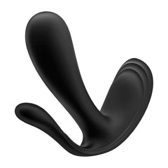 Satisfyer Top Secret + Wearable Vibrator with Vaginal & Anal Probes - Black