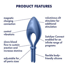 Satisfyer Bullseye - Vibrating Adjustable Lasso Cock Ring