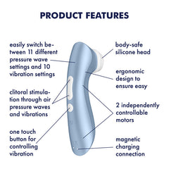 Satisfyer Pro 2+ Clit Stimulator - Blue