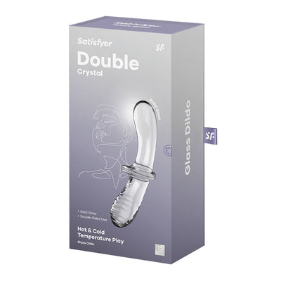 Satisfyer Double Crystal Glass Dildo - Clear