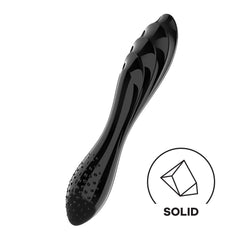 Satisfyer Dazzling Crystal Glass Dildo - Black