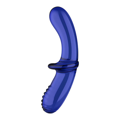 Satisfyer Double Crystal Glass Dildo - Blue