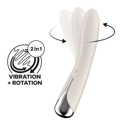 Satisfyer Spinning Vibe 1 Rotating Shaft Vibrator - Beige