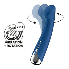 Satisfyer Spinning G-Spot 1 Rotating Shaft Vibrator - Blue