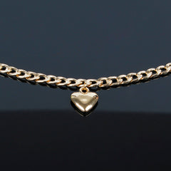 Necklace heart design pendant Gold or Silver
