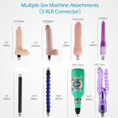Hismith 3XLR COUPLES Sex Machine Package with 6 toys