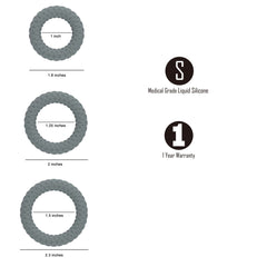 Maia ONYX 3pc Cock Rings Set - Black