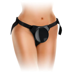 King Cock Elite Beginner's Body Black Adjustable Strap-On Harness (No probe)