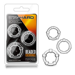Stay Hard Beaded Cockrings - Cock Rings - Set of 3 Sizes