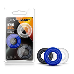 Stay Hard Donut Coloured Cock Rings - Set of 3